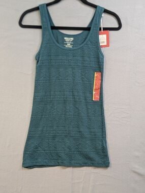 Zenith Teal Textured Tank Top - Women's